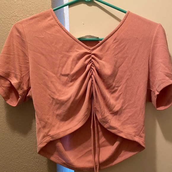Pink Ruched Croptop - Picture 1 of 1